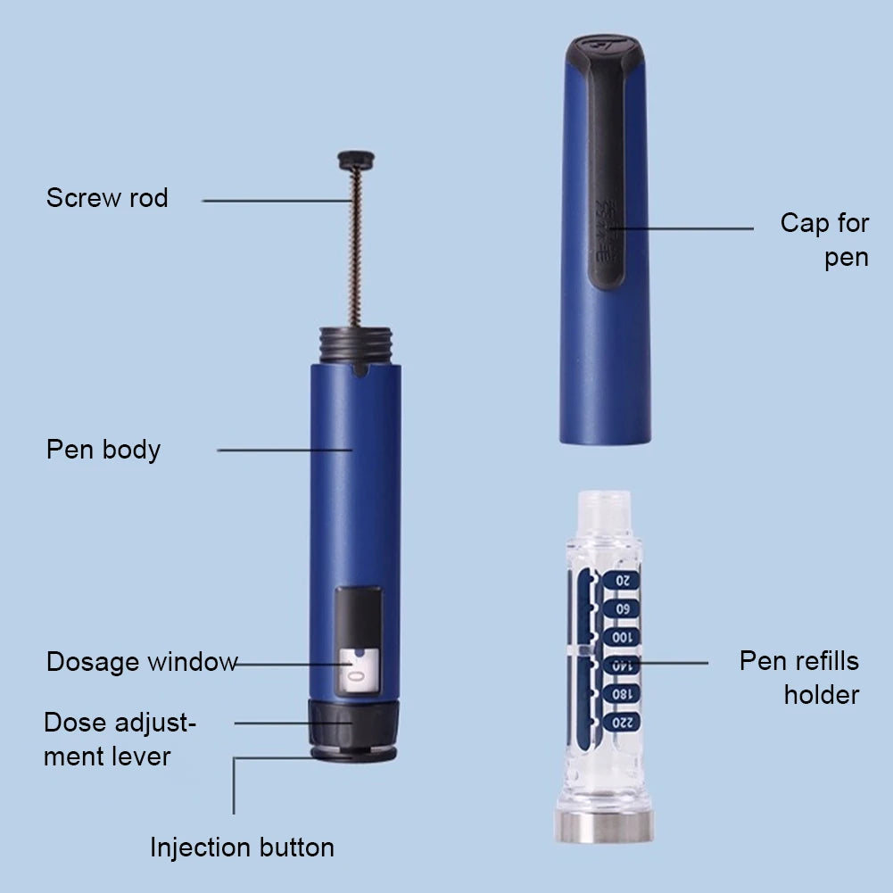 Pluma de insulina reutilizable Gan Li Xiulin de 3 ml