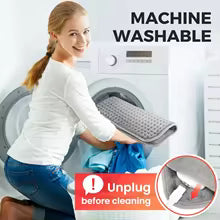 Almohadilla eléctrica calefactora para pies, lavable, calentador de pies para el hogar, manta térmica suave de felpa, alfombrilla calefactora para pies para el hogar, la oficina y el dormitorio.