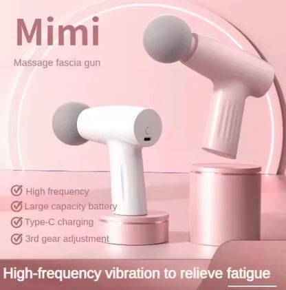 Mini pistola de masaje muscular rosa